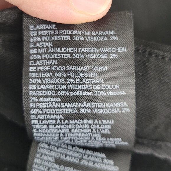 H&M Women's Black Regular Fit Straight Leg Business Casual Dress Pant Size 2 - Picture 11 of 16